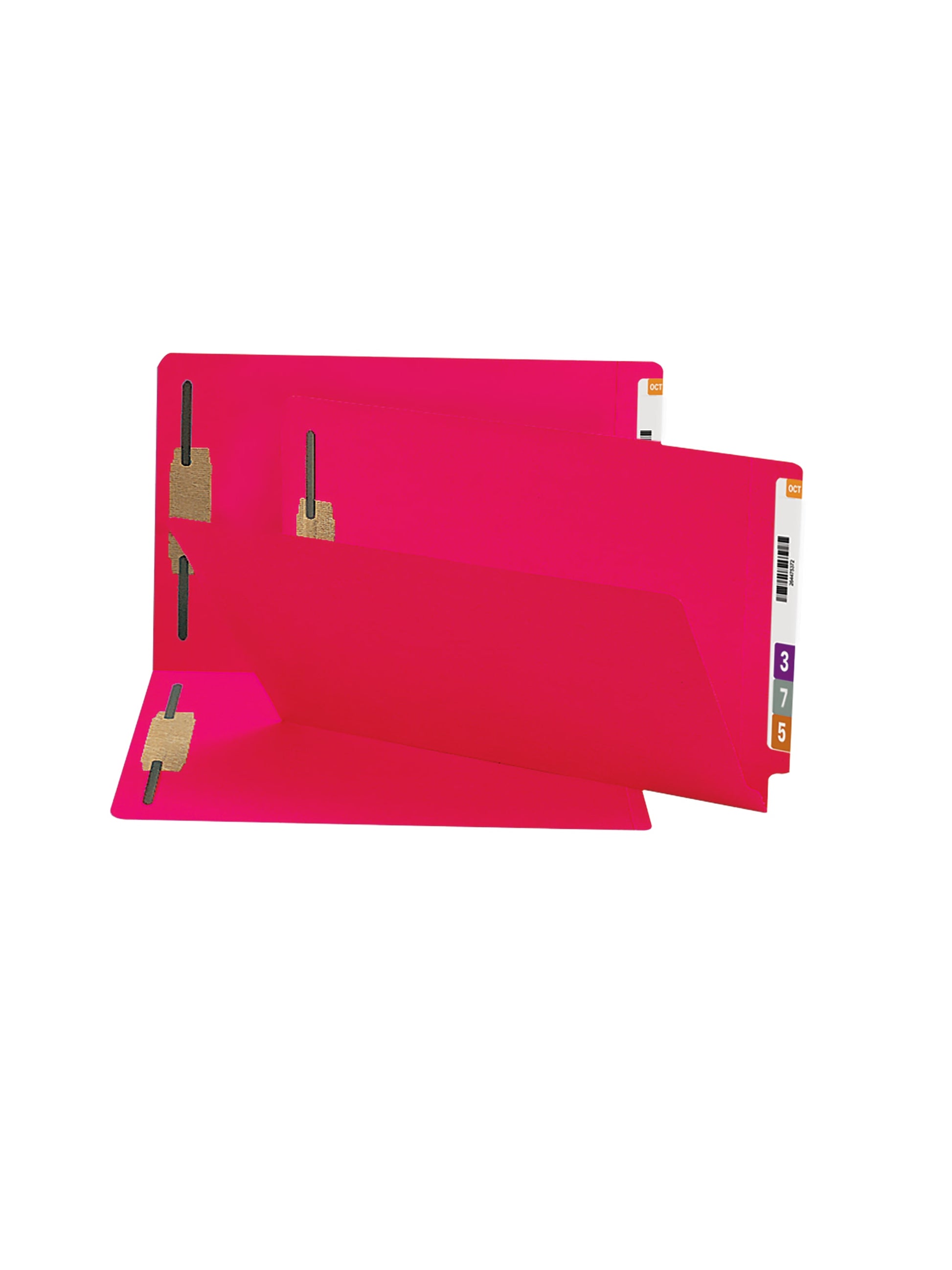 Shelf-Master® Reinforced End Tab Fastener File Folders, Straight-Cut Tab, Red Color, Legal Size, Set of 50, 086486287401