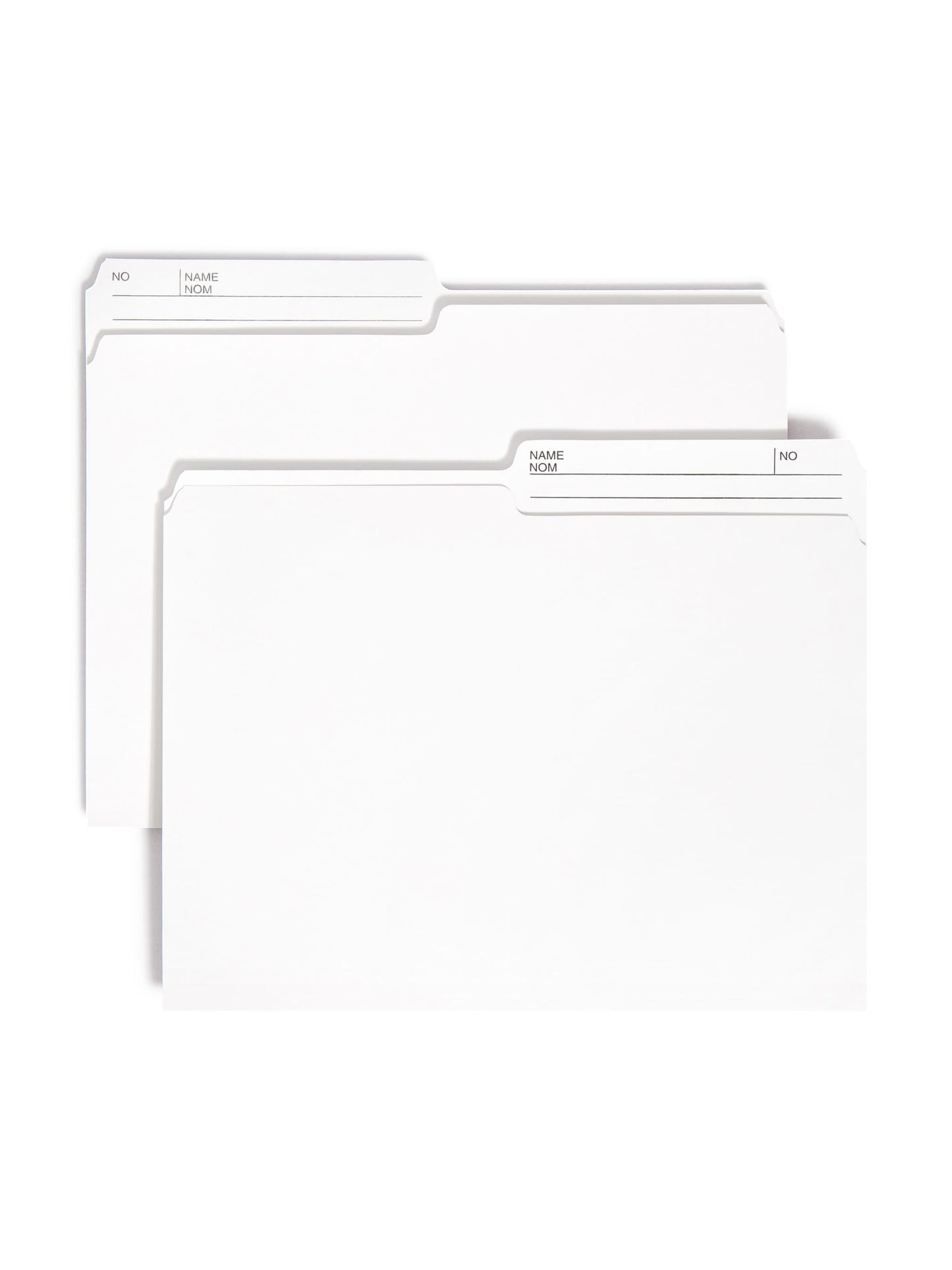 Reversible Printed Tab File Folders, 1/2-Cut Tab, 9 1/2 pt., Ivory Color, Letter Size, Set of 100, 086486101462