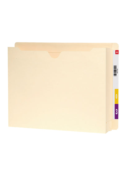 Expanding End Tab File Jackets, Straight-Cut Tab, 2 inch Expansion, Manila Color, Letter Size, Set of 25, 086486769105