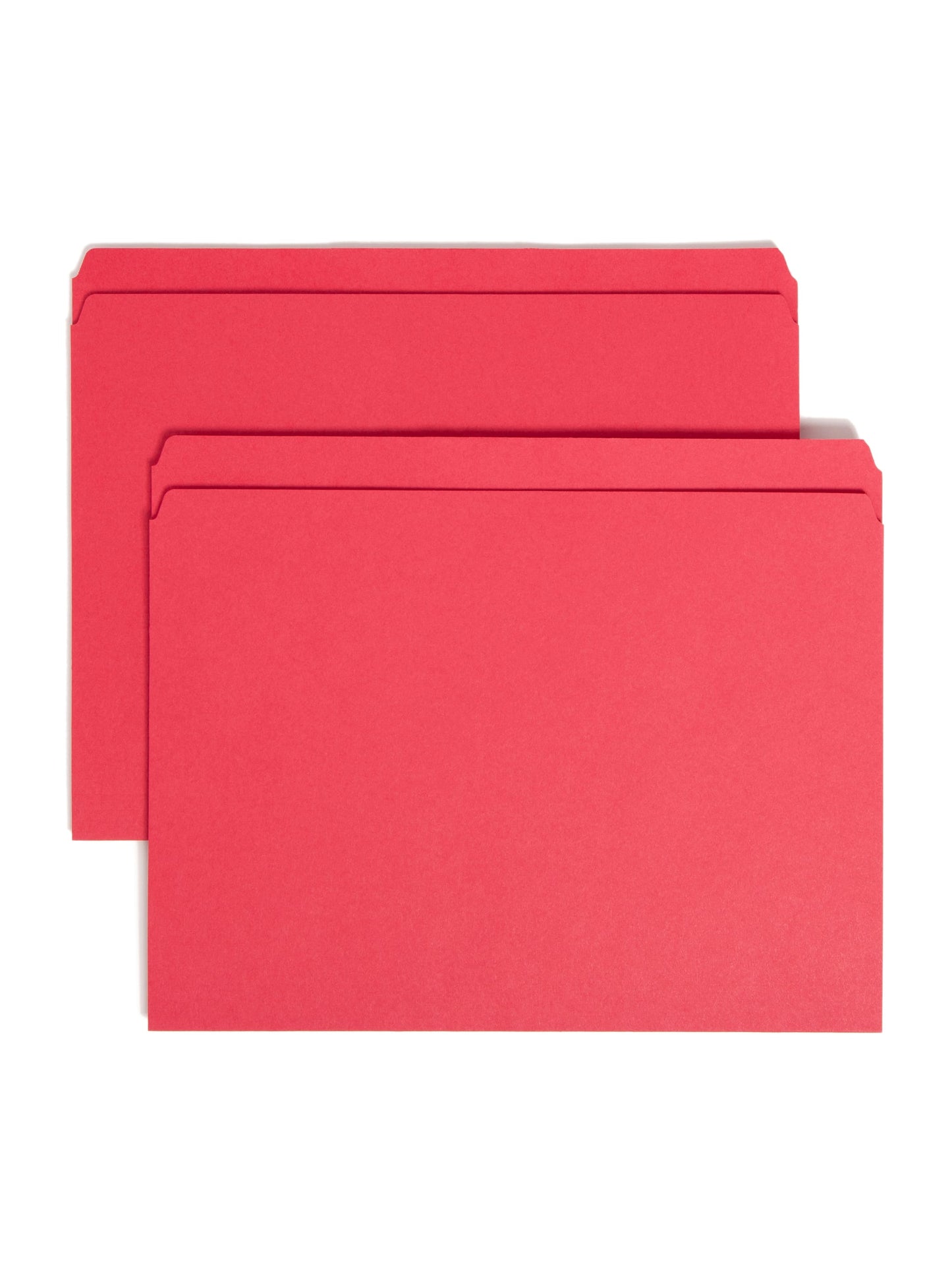 Standard File Folders, Straight-Cut Tab, Red Color, Letter Size, Set of 100, 086486109437
