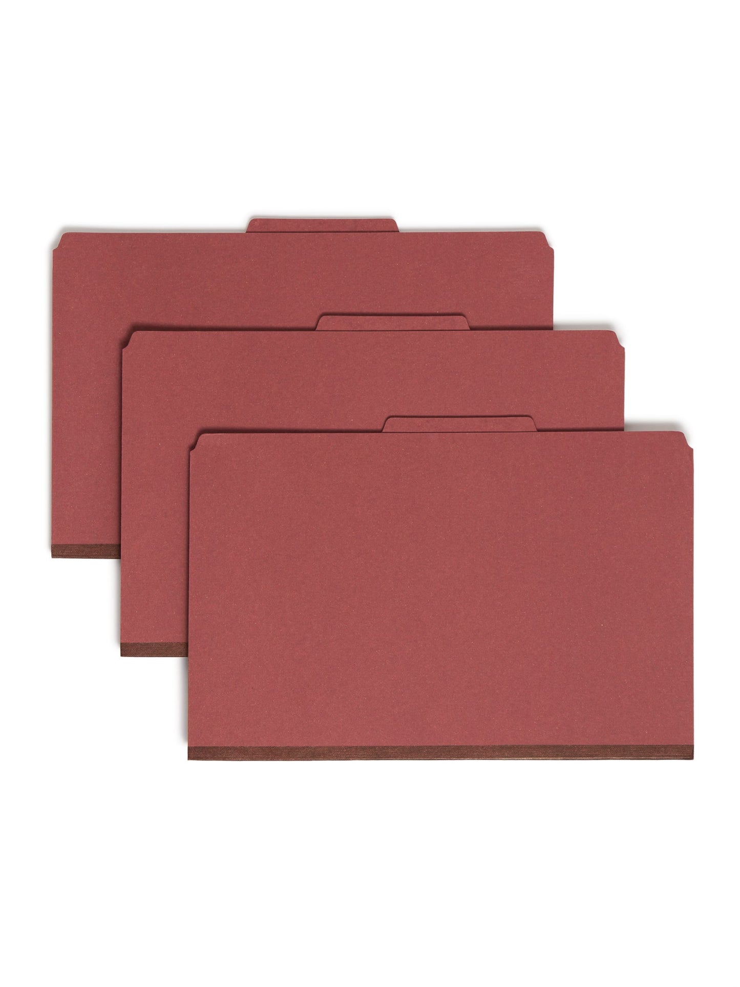 SafeSHIELD® Pressboard Classification File Folders with Pocket Dividers, Red Color, Legal Size, Set of 0, 30086486190795