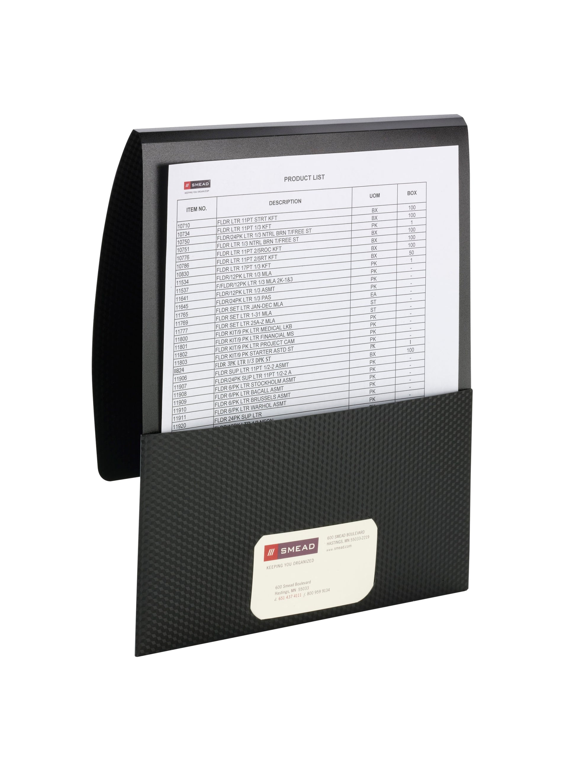 Organized Up® Poly Stackit® Folders, 1 Pocket, Black Color, Letter Size, 086486878050
