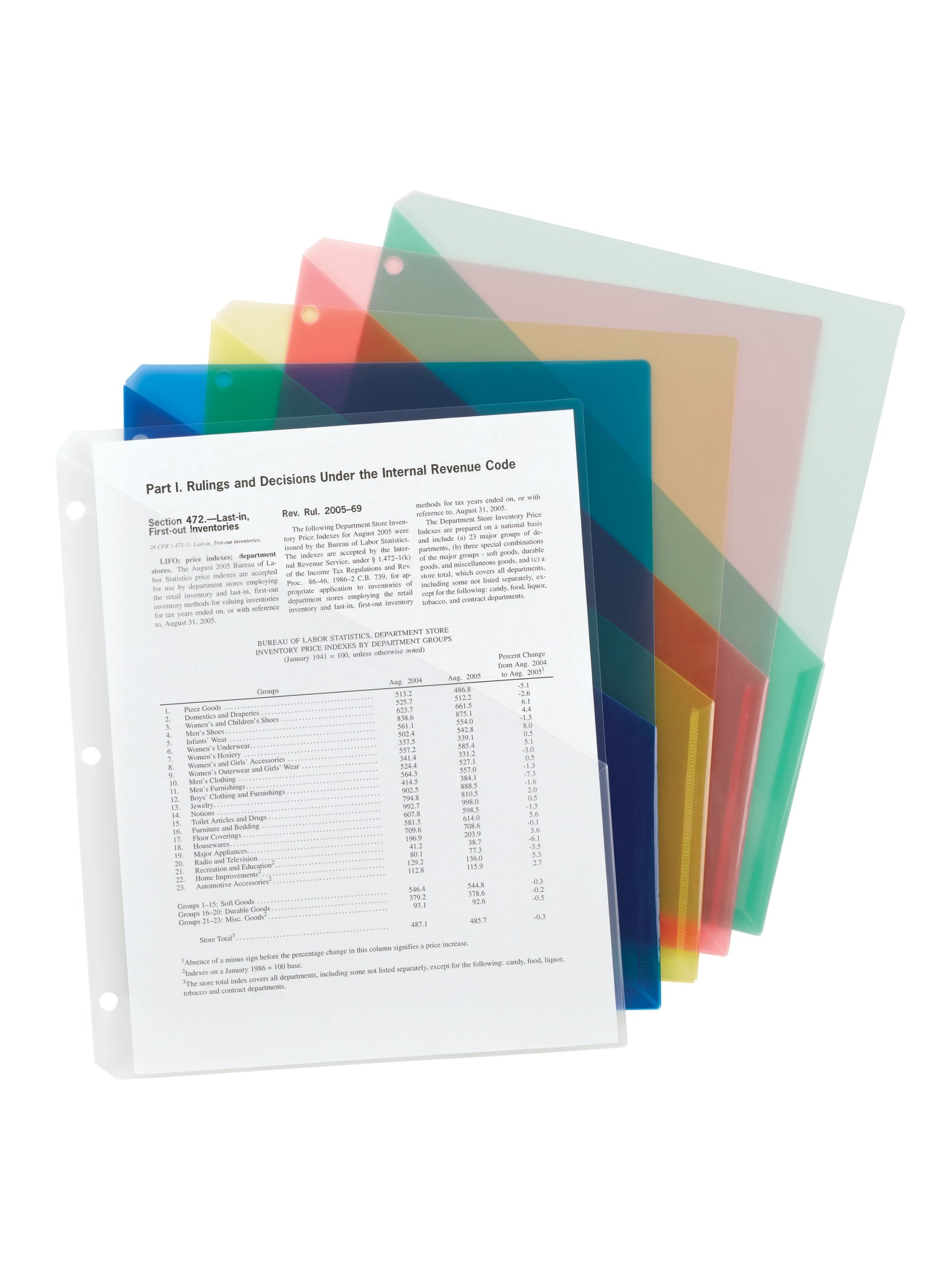 Poly Slash-style File Jackets, Assorted Brights Color, Letter Size, Set of 1, 086486895057