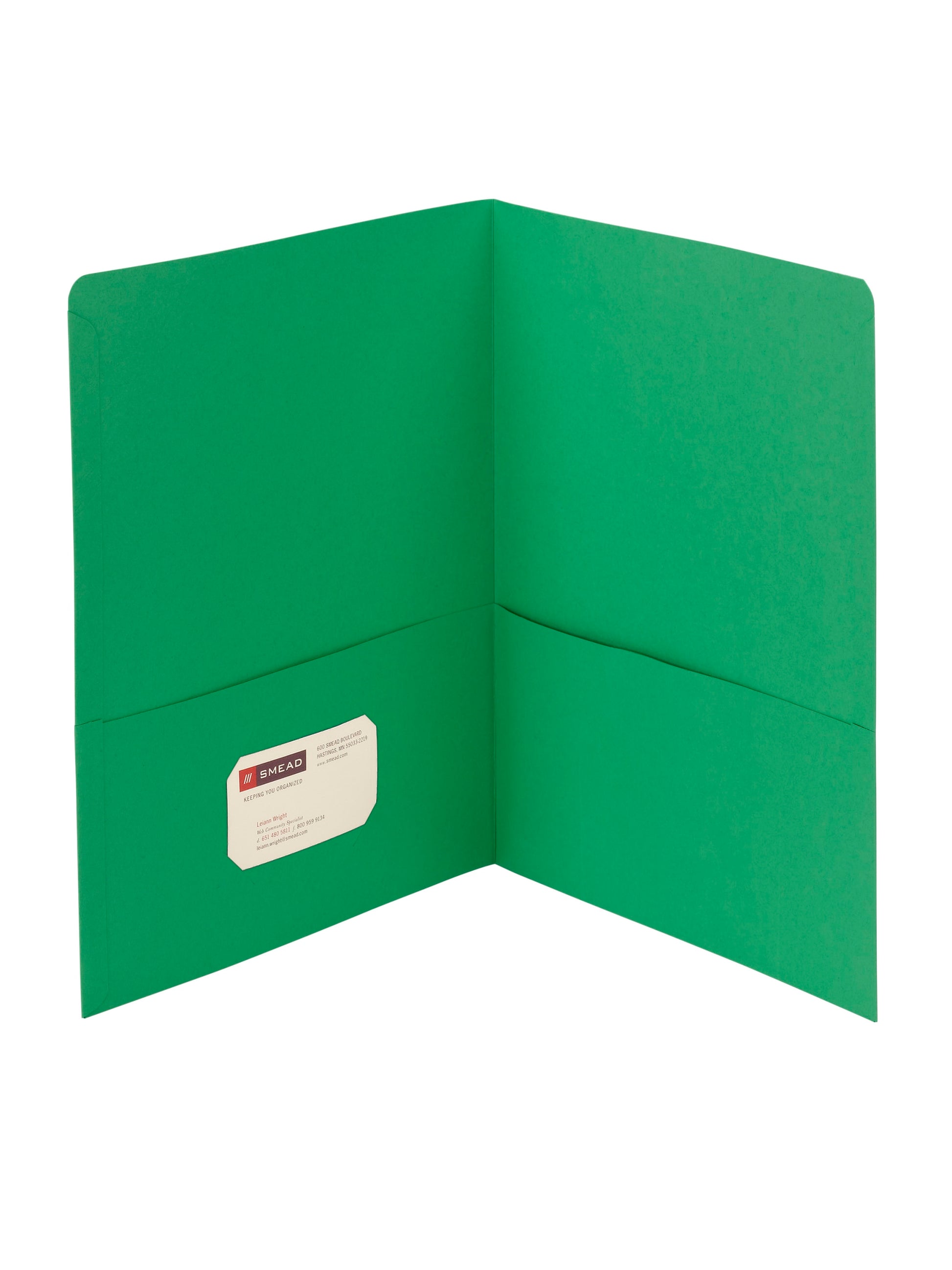 Standard Two-Pocket Folders, Green Color, Letter Size, Set of 0, 30086486878556