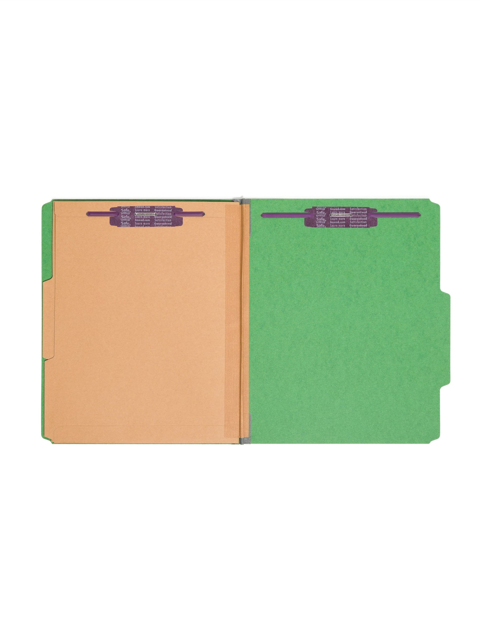 SafeSHIELD® Pressboard Classification File Folders with Pocket Dividers, Green Color, Letter Size, Set of 0, 30086486140837