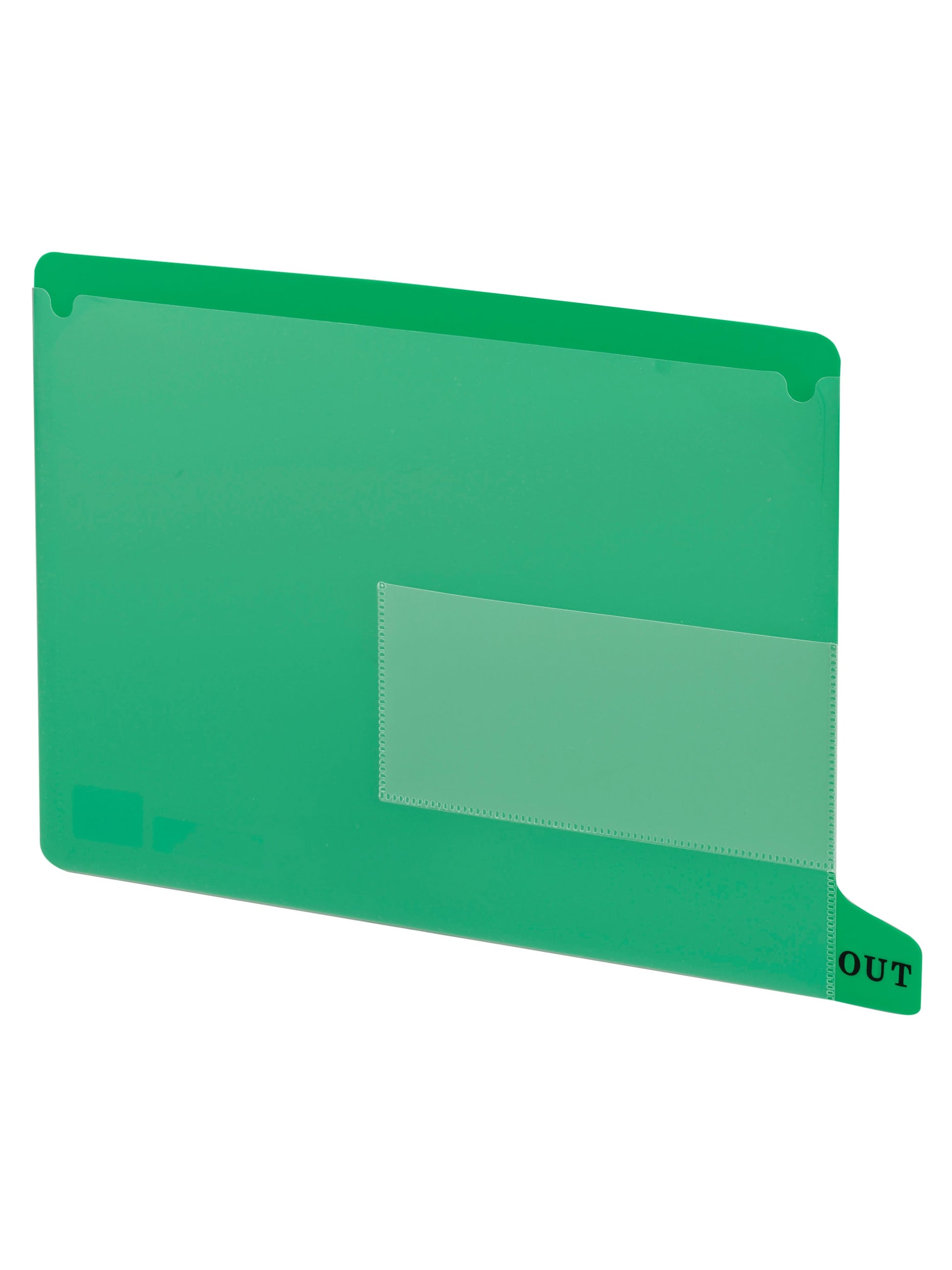 Poly End Tab Out-Guides, Green Color, Letter Size, Set of 25, 086486619523