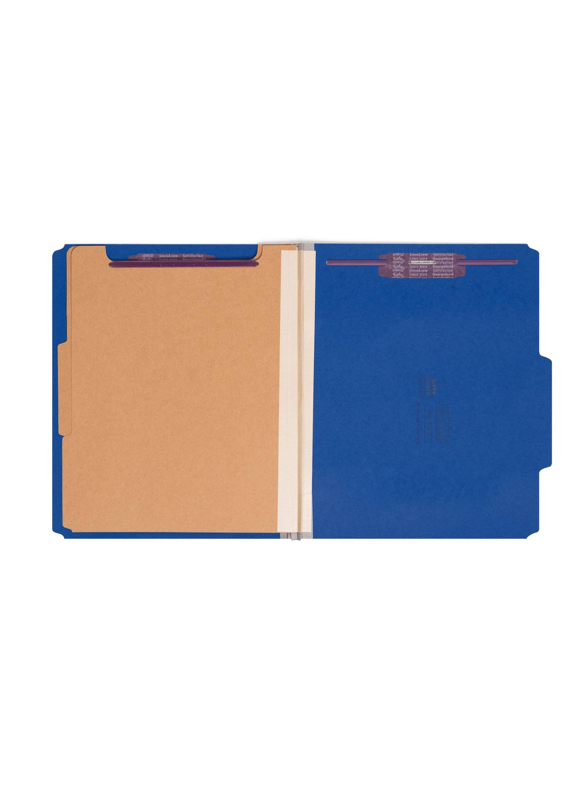 SafeSHIELD® Premium Pressboard Classification File Folders, 2 Dividers, 2 inch Expansion, 2/5-Cut Tab, Dark Blue Color, Letter Size, Set of 0, 30086486142008
