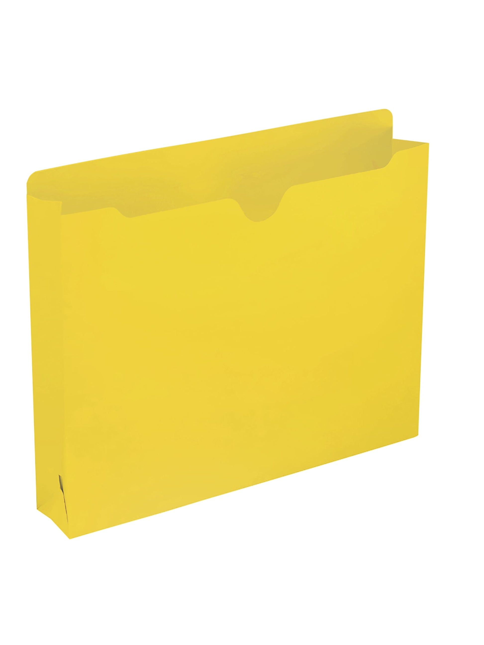 Colored File Jackets, Reinforced Straight-Cut Tab, 2 inch Expansion, Yellow Color, Letter Size, Set of 0, 30086486755710
