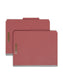 Pressboard Classification File Folders, 3 Dividers, 3 inch Expansion, Red Color, Letter Size, Set of 0, 30086486140998