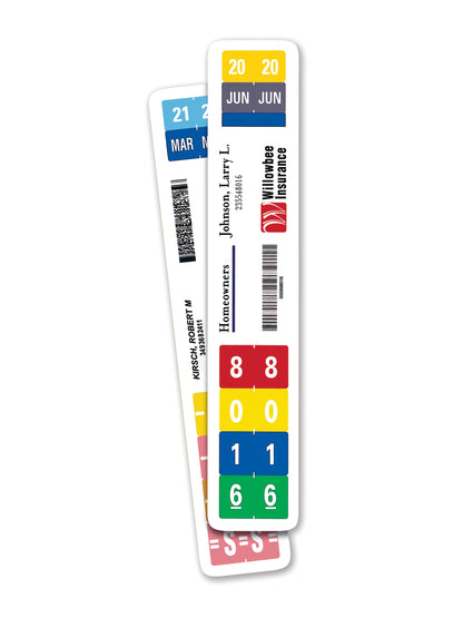 ColorBar®  Laser Labels, White Color, 1-7/16” X 8” Size, Set of 1008, 086486024761