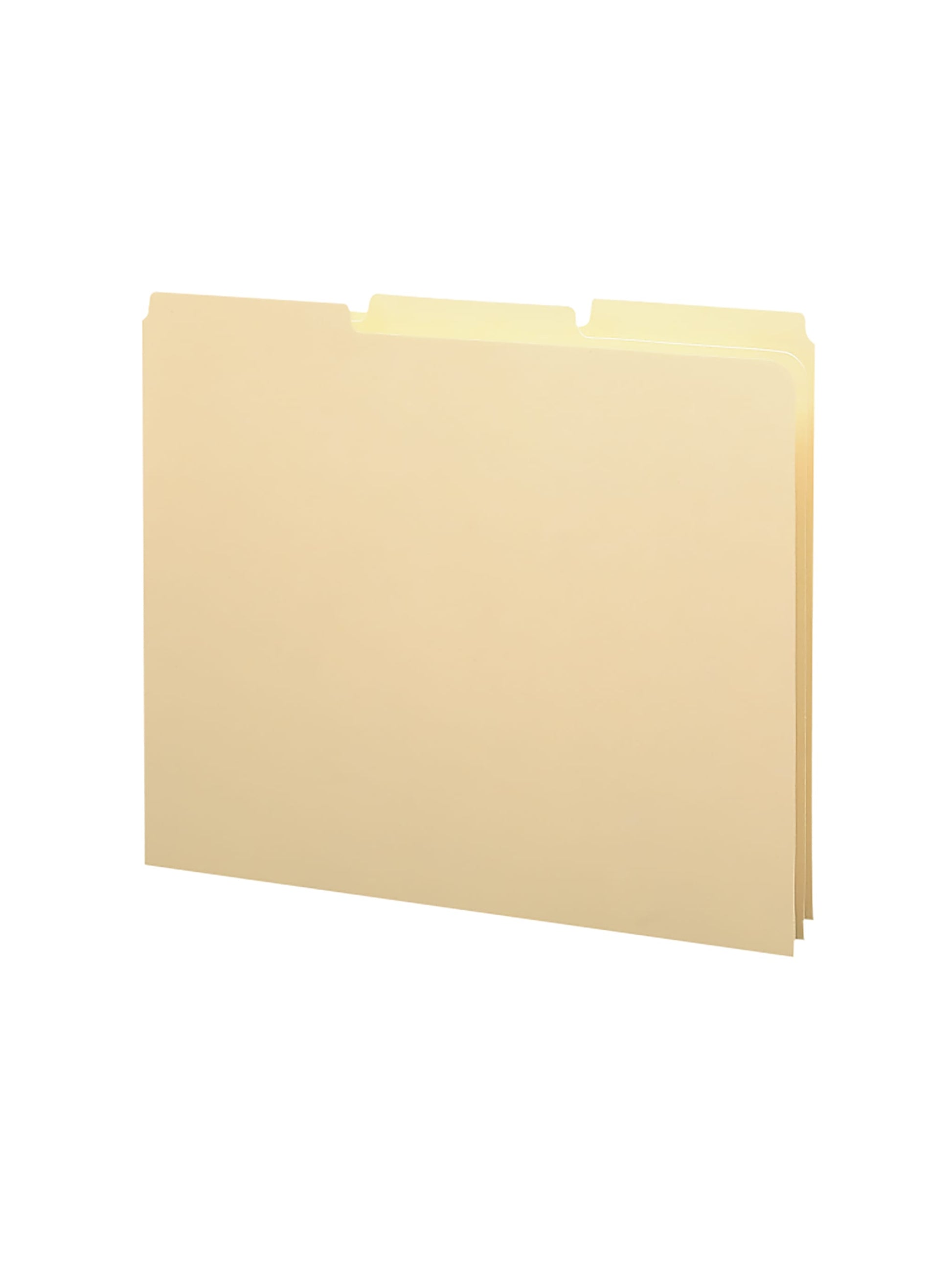Heavyweight Filing Guides with Blank Tabs, Manila Color, Letter Size, Set of 100, 086486501347
