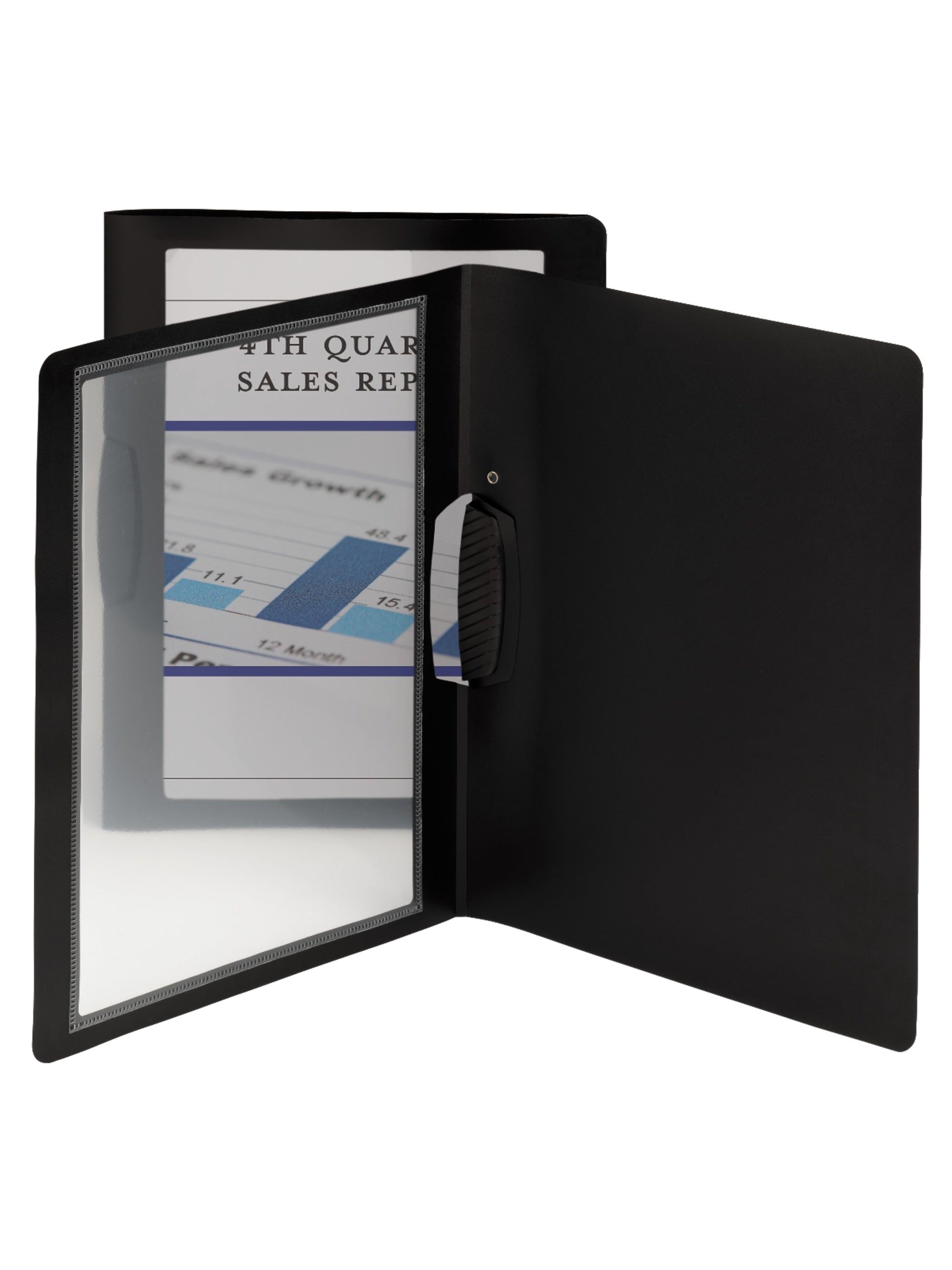 Frame View Report Cover with Swing Clip, Black Color, Letter Size, Set of 1, 086486860437