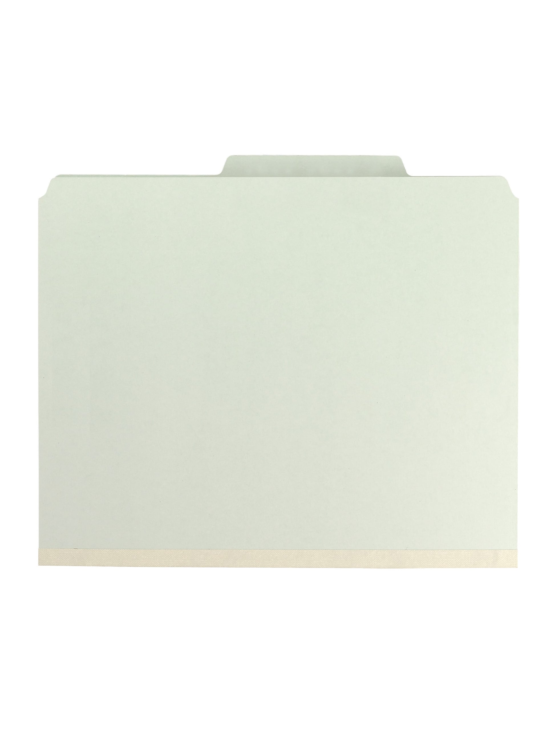 SafeSHIELD® Pressboard Classification File Folders, 2 Dividers, 2 inch Expansion, 2/5-Cut Tab, 60% Recycled SafeSHIELD® Pressboard Classification File Folders, SafeSHIELD, 2/5 Cut, 2” Expansion, 2 Dividers, Gray/Green, Letter, Gray/Green, Letter Size, Set of 20, 086486140744