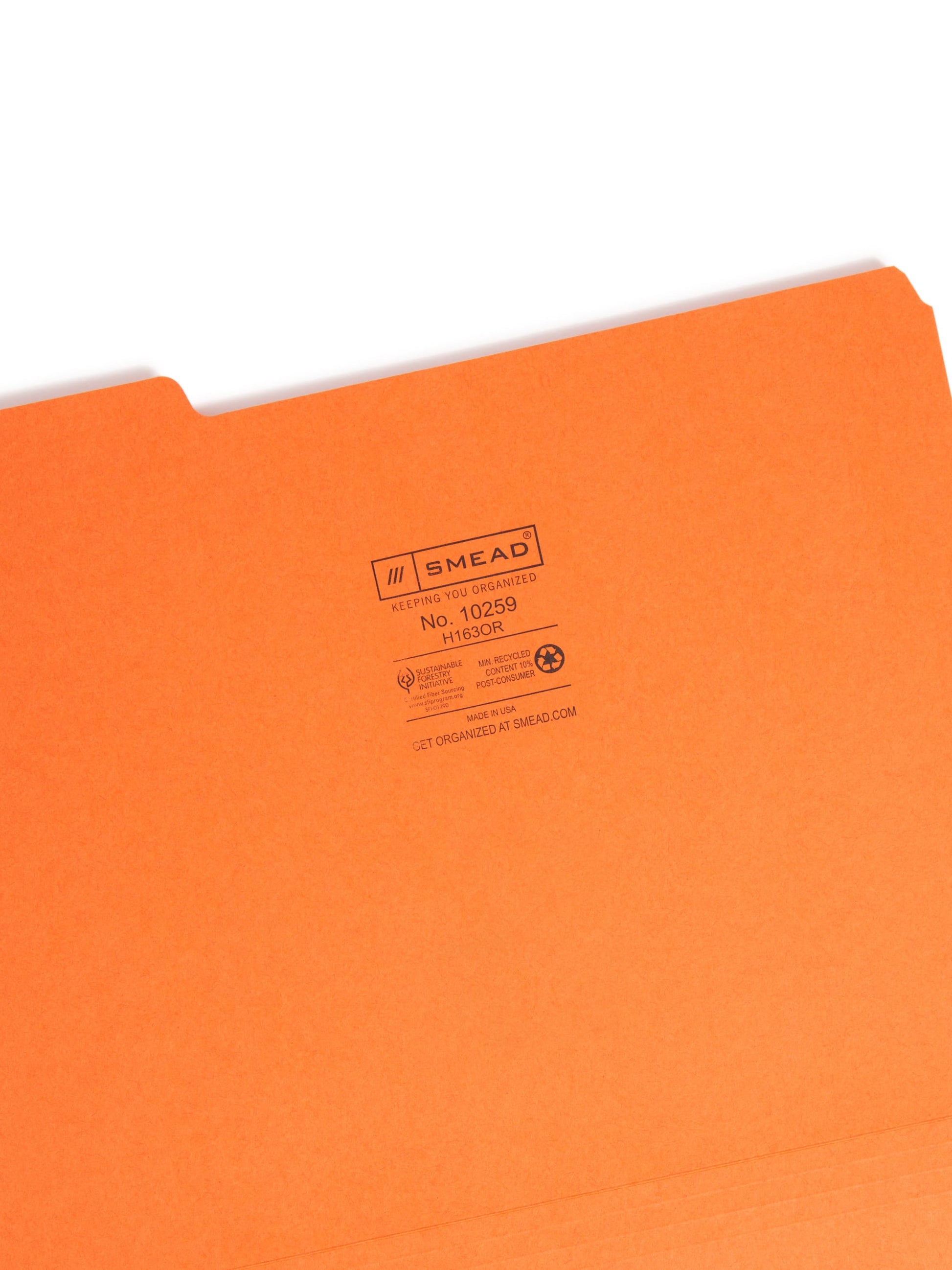 Interior File Folders, Orange Color, Letter Size, Set of 100, 086486102599
