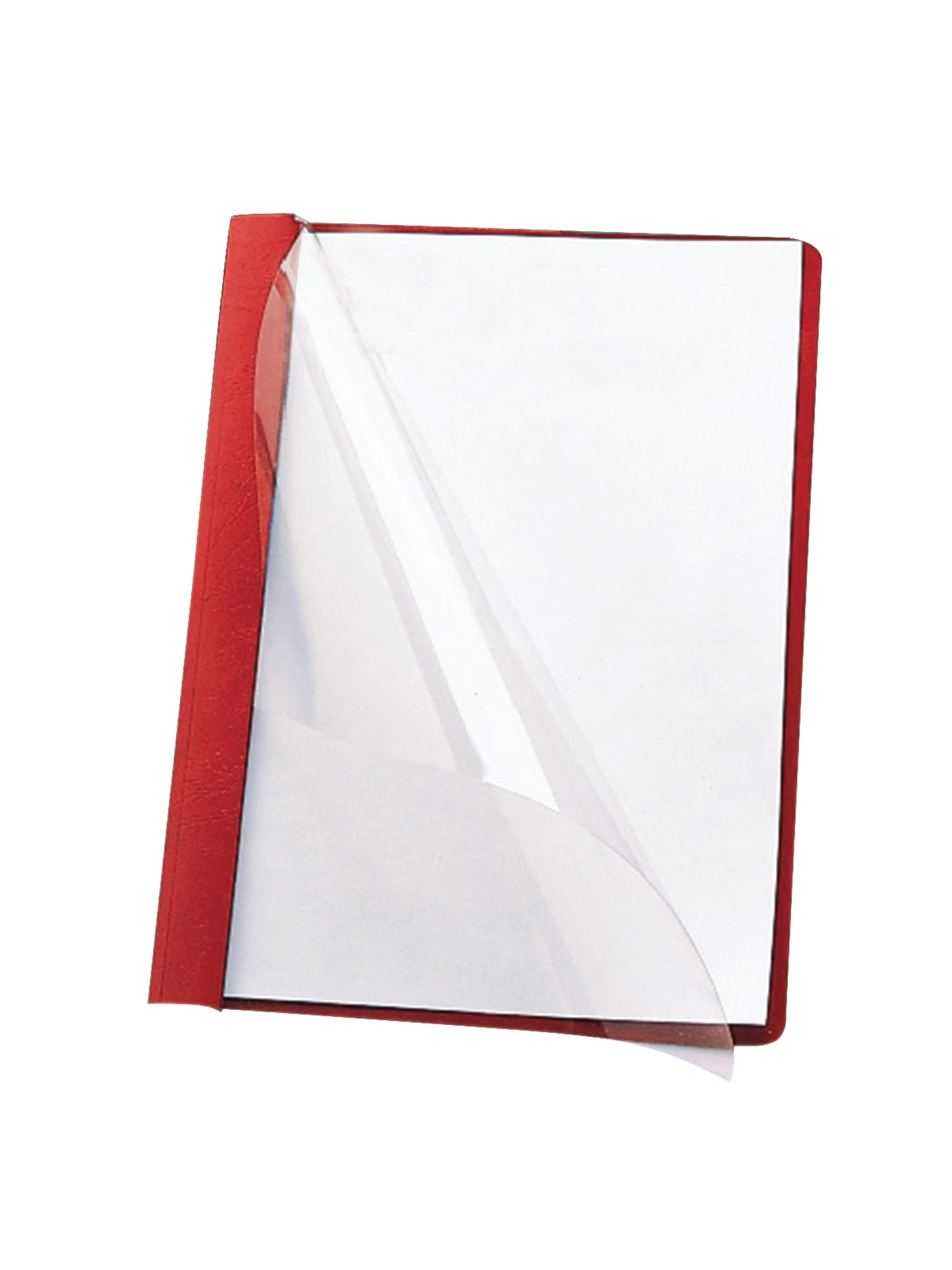 Heavyweight Paper Report Covers with Clear Front, Red Color, Letter Size, Set of 25, 30086486874619