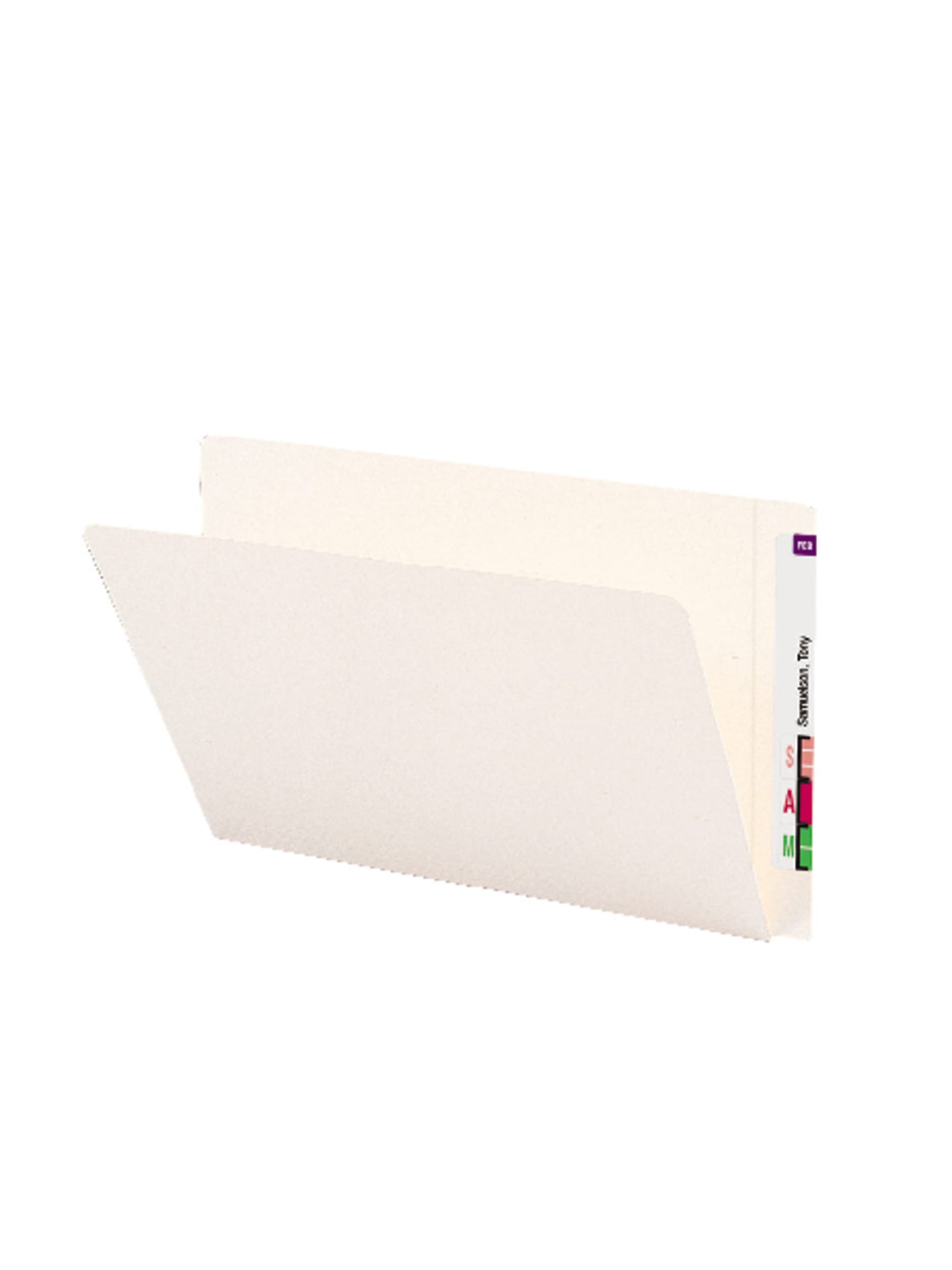 Reinforced End Tab File Folders, Straight-Cut Tab, Ivory Color, Legal Size, Set of 100, 086486245593