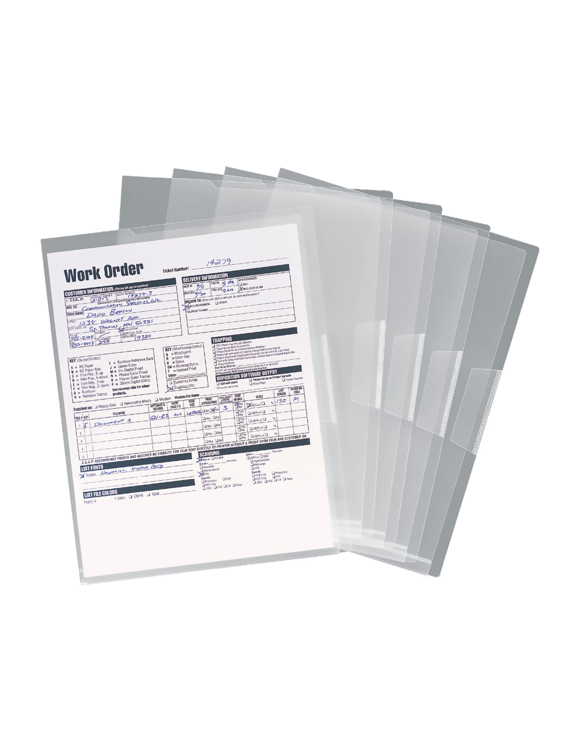 Poly Project File Jackets, Clear Color, Letter Size, Set of 1, 086486857512