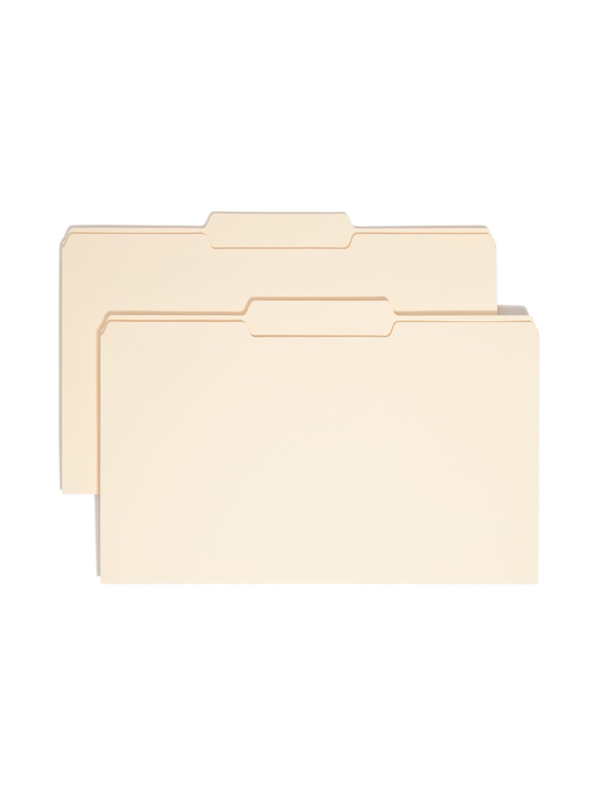 Standard File Folders, 1/3-Cut Center Tab, Manila Color, Legal Size, Set of 100, 086486153324